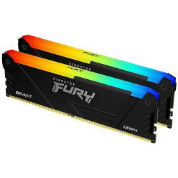 DDR4 32GB (2x16GB) 3600MHz [FURY BEAST RGB], Non-ECC UDIMM, CL18 1.35V, 288-Pin 1Rx8, Memory Kit, w/RGB Heatsink, XMP ( KF436C18BB2AK2/32 )
