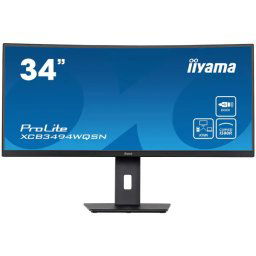 iiyama 34" ETE UW IPS-panel, 3440x1440 120Hz, 300cdm˛, 0,4ms MPRT, Speakers, USB-C Dock (LAN, DP-Out, 65W PD), DisplayPort, HDMI, KVM, USB3