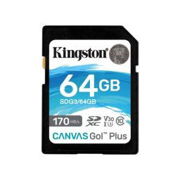 KINGSTON U3 V30 SDXC 64GB Canvas Go Plus 170R C10 UHS-I SDG364GB