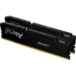 DDR5 32GB (2x16GB) 6000MHz [FURY BEAST], Non-ECC UDIMM, CL30 1.4V, 288-Pin 1Rx8, Black, Memory Kit, w/Heatsink, XMP ( KF560C30BBK2-32 )