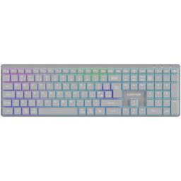 CANYON keyboard HKB-W11 UKUS RGB Dual Mode Wireless Grey ( CNS-HBTK11G )