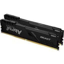 DDR4 64GB (2x 32GB) 3200MHz [FURY BEAST], Non-ECC UDIMM, CL16 1.35V, 288-Pin 2Rx8, Memory Kit, w/Heatsink ( KF432C16BBK2/64 )
