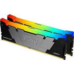 DDR4 64GB (2x32GB) 3200MHz [FURY RENEGADE RGB], Non-ECC UDIMM, CL16 1.35V, 288-Pin 2Rx8, Memory Kit, w/RGB Heatsink, XMP ( KF432C16RB2AK2/6