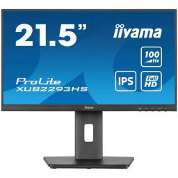 IIYAMA Monitor LED XUB2293HS-B6 21.5" IPS 1920 x 1080 @100Hz 16:9 250 cdm˛ 1000:1 1ms HDMI DP USB Hub height, swivel, tilt, pivot (rotation