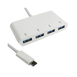 E-Green USB 3.1 tip C HUB 4port beli