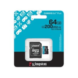 Kingston U3 V30 microSDXC 64GB Canvas Go Plus 200MB/s A2 + adapter SDCG4/64GB Memorijska kartica