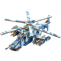 Čarolijashop 3d drvena slagalica - Helikopter - plava ajkula ( 141)