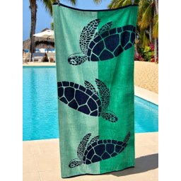 Peškir "Nautičke pruge" – 100% Pamuk, 140x80cm A37 ( VLK000668- "Morske kornjače" )