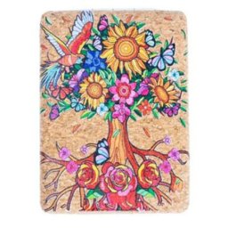 Viter ogledalce cork floral design ( L-855_6 )
