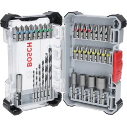 Bosch Extra Hard Screwdriver Bit and Metal HSS Drill Bit Set, Display, 35 pcs ( 2607017726 )