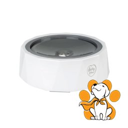 Duvo+ Splash Proof Water Bowl 1200ml, Činija Za Vodu Otporna Na Prskanje, Bela