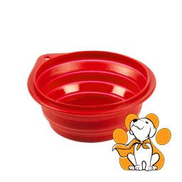 Duvo+ Silicone Travel Bowl 2000ml 22cm, Silikonska Putna Činija Za Pse, Crvena
