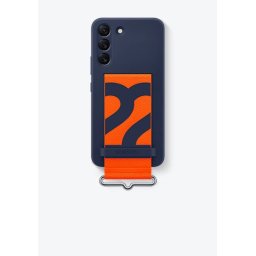 Original maska Samsung S22+ Silikonska futrola sa kaišem S22 Plus EF GS906 TamnoPlava Outlet