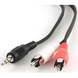 CCA-458-2.5M Gembird 3.5 mm stereo to RCA plug kabl 2.5 m