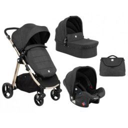 KikkaBoo kolica ugo 3in1 set sa autosedištem i tvrdom korpom black ( KKB20140 )