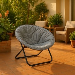 Baštenska stolica 80x80x76cm siva LP-718000S