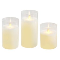 Dekordom Led candle glass cylinder - transparent - 30cm - n53 ( 025057 )