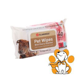 Flamingo Pet Wipes Wild Cherry 40 kom, Vlažne Maramice Sa Mirisom Divlje Trešnje