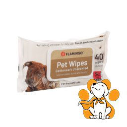 Flamingo Pet Wipes 40 kom, Vlažne Maramice Za Pse, Neutralne