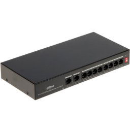 Dahua POE switch PFS3010-8ET-65 10/100 RJ45 ports, POE 8 kanala, UPLINK 2xGbit