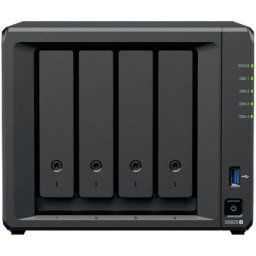 Synology diskstation ds925+ tower, 4-bays 3.5'' sata hdd/ssd, 2 x m.2 2280 nvme ssd slot, cpu amd ryzen v1500b 4-core 2.2 ghz, 4 gb ddr4 ec