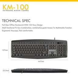 Fantech km-100 tastatura + mis usb logitech go us crna