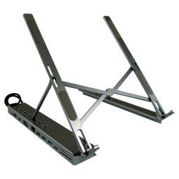 Lc power lc-hub-c-multi-stand notebook holder with usb-c muli hub, hdmi, mini-dp,vga,lan,3xusb3.0,2xusb-c carde reader,audio usb ( 23519 )