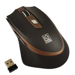 Lc power lc-m719bw mouse optical compact 2.4ghz wireless 800/1200/1600dpi black/silver/bronze mouse usb wireless ( 20551 )