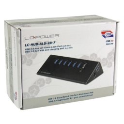 Lc power lc-hub-alu-2b-7 hub 6+1port usb3.0 aluminium usb ( 17124 )