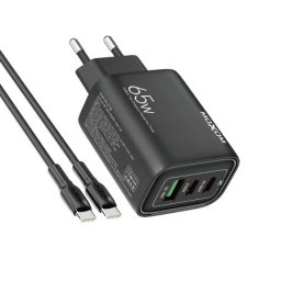 Moxom mx-hc158 qc3.0 65w type-c na type-c crni Kucni punjac ( P1132 )