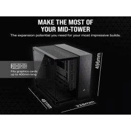 Kucište CORSAIR 6500X Mid-Tower/dve komore/kaljeno staklo/bez napajanja/crna/obsidijan aluminijum