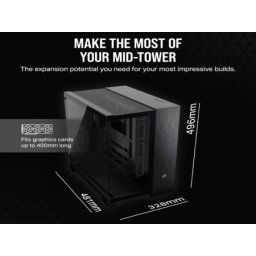 Corsair 6500x mid-tower/ dve komore/ kaljeno staklo/ bez napajanja/ crna/ obsidijan aluminijum kucište ( cc-9011283-ww )
