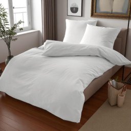 Satenska navlaka 220x200cm + 2 x jastučnica 50x70cm Cotton White ( VLK000196-cottonbela )