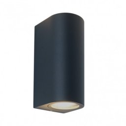 SVETILJKA W10402 ZIDNA 2*GU10 IP65 TAMNO SIVA