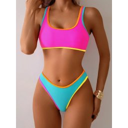 Bikini candy pink/blue L