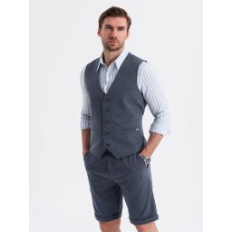Ombre Men's elegant set suit vest + shorts