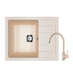 Set: Granitna sudopera Ulgran bez boja U607 + lučna slavina + sifon + dostava GRATIS