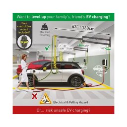 BARKAN EV160WM zidni zglobni nosač kabla za punjenje električnih vozila 160cm