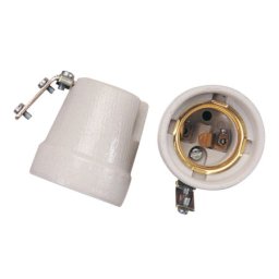 Elektronapon porcelansko grlo sa metalnim držačem e27 ( nop130 )