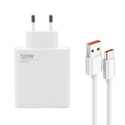 Superior super fast 120w gan 6a usb a + type c sa usb a na type c kablom beli kucni punjac ( p1261 )