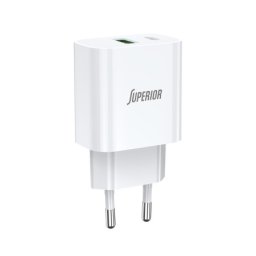 Superior Kuciste punjaca su-p102 20w super fast usb a qc3.0+type c belo (cert) ( P1222 )
