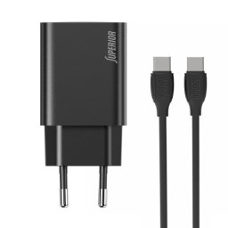 Superior su-p103 super fast pd 25w 3a type c na type c crni kucni punjac(cert) ( p1210 )