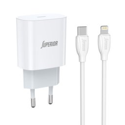 Superior co-dc55 fast pd 20w 3a type c na lightning beli Kucni punjac ( P1201 )