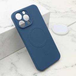 Futrola velvet touch magsafe za iphone 14 pro max (6.7) plava ( F119939 )