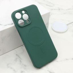 Futrola velvet touch magsafe za iphone 14 pro max (6.7) tamno zelena ( F119941 )