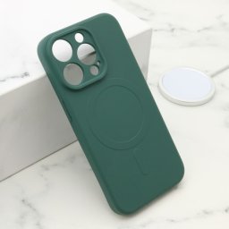 Futrola velvet touch magsafe za iphone 15 pro (6.1) tamno zelena ( F119949 )