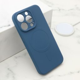 Futrola velvet touch magsafe za iphone 15 pro (6.1) plava ( F119948 )