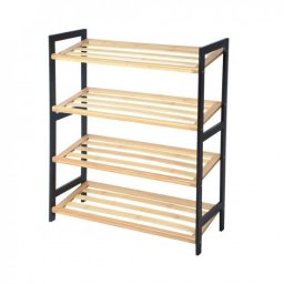 POLICA ZA OBUCU 4 NIVOA BAMBOO BELA