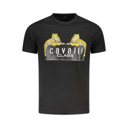 CAVALLI CLASS SHORT SLEEVE T-SHIRT MEN BLACK