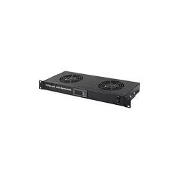 Mirsan Ventilator panel 19, 1U sa 2 ventilatora sa digitalnim kontrolerom MR.FAN2DT.01 Crni